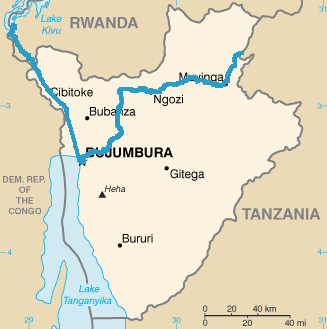 Burundi Karte