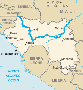 Guinea Karte