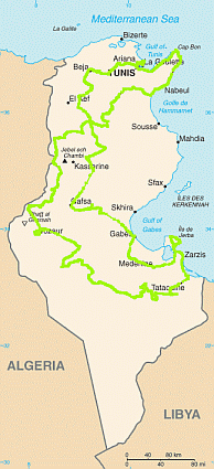 Tunesien Karte