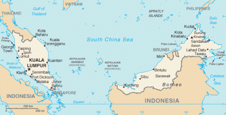 Malaysien Karte