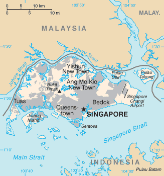 Singapur Karte