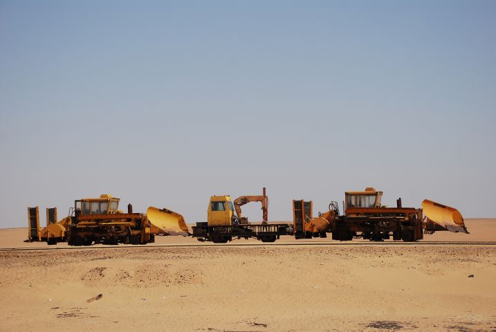 Sandpfl&uuml;ge auf Schienen