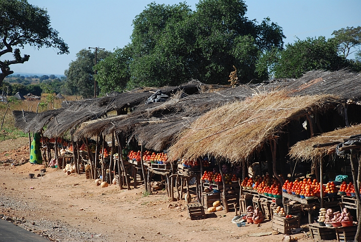 Gem&uuml;severkaufsst&auml;nde zwischen Lusaka und Kabwe
