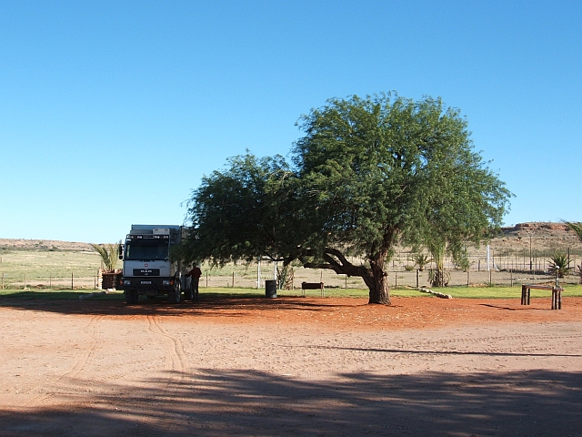 Obelix auf dem Camp in Gochas