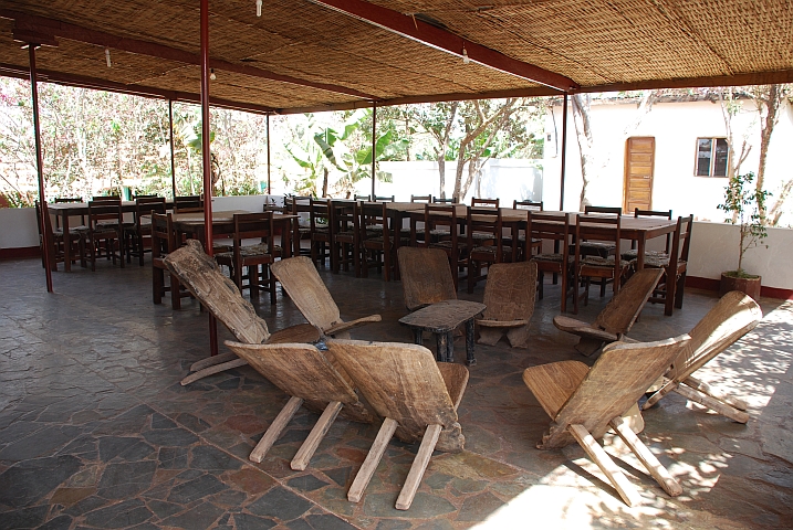 Die Terrasse des Hotel Tata in Lab&eacute;