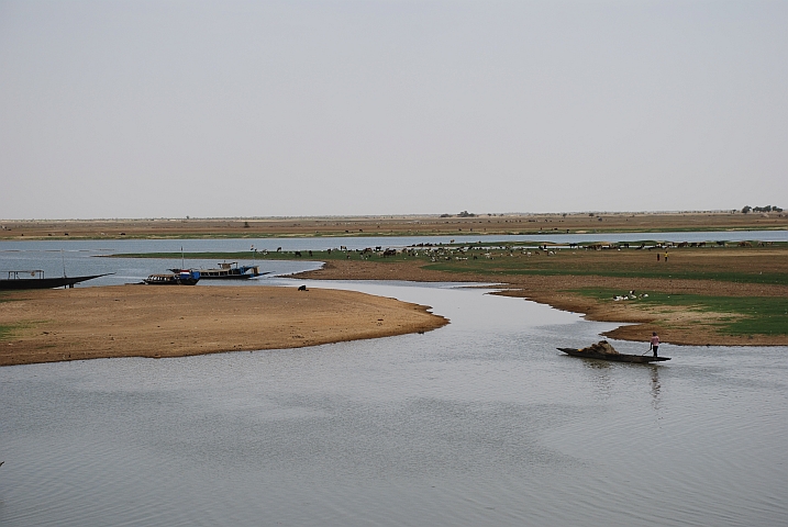 Der Hafen von Tombouctou liegt einige Kilometer entfernt bei Korioum&eacute;