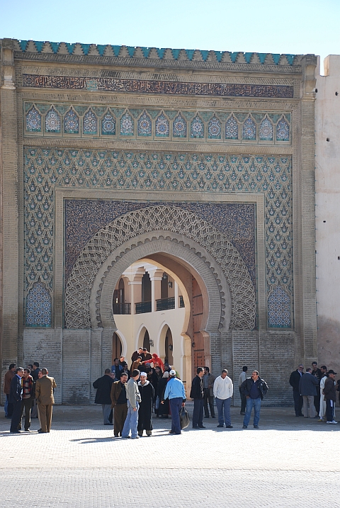 Eingang zum Mausoleum Moulay Ismail in Mekn&egrave;s
