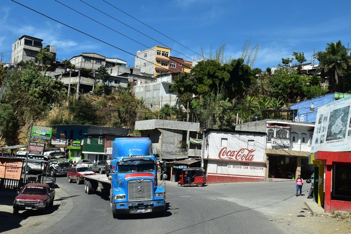Viel Verkehr in San Sebastian Huehuetenango