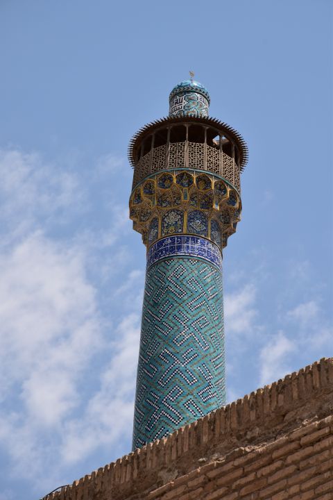 Minarett der K&ouml;nigsmoschee am Maydan-e Shah