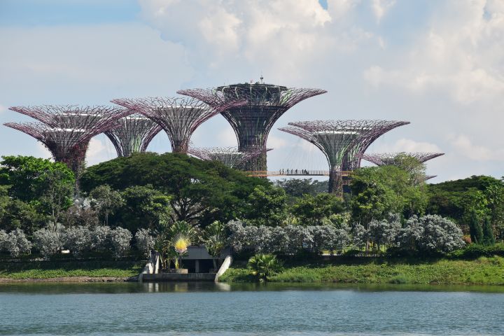 Futuristische Glast&uuml;rme in den &ldquo;Gardens by the Bay&ldquo;