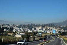 Es liegt etwas Smog &uuml;ber Quetzaltenango